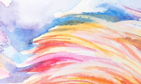 painted in watercolor on a white backgroundの写真素材