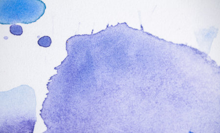 Watercolor wash. Painted in watercolor on a white background. Hand painted watercolor background.の写真素材