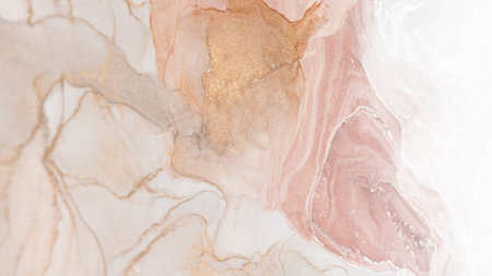 Luxurious alcohol ink painting. Liquid marble texture design. Modern abstract marble background.