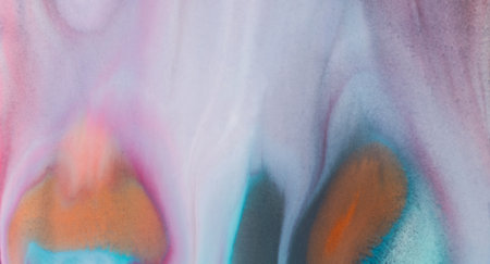 Abstract Fluid Acrylic Painting. Liquid background. Duotone compositions with gradient flow shape.