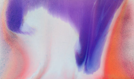 Abstract Fluid Acrylic Painting. Liquid background. Duotone compositions with gradient flow shape.