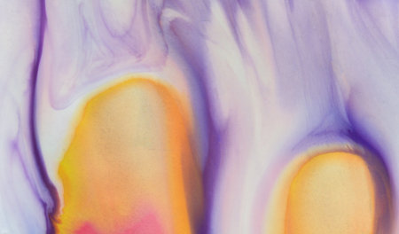 Fluid art texture. Background with abstract mixing paint. Liquid acrylic picture flows and splashes.