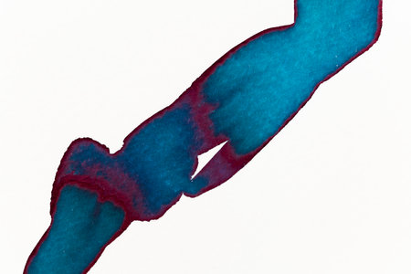 Watercolor of two hands reaching for each other, symbolizing connectionの写真素材