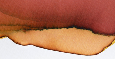 Watercolor abstraction showcasing warm earth tones in fluid forms and soft edges