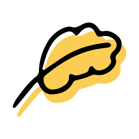 Simple sketch line style element. Doodle cute ink pen leaf on white background. Doodle leaf. vector illustration.のイラスト素材
