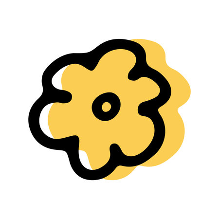 Simple sketch line style element. Doodle cute ink pen flower on white background. Doodle flower. vector illustration.のイラスト素材