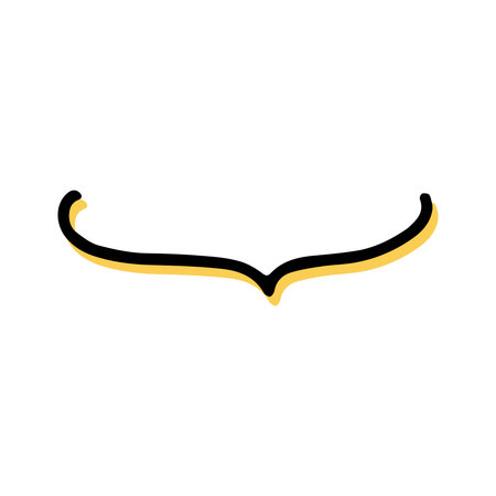 Simple sketch line style element. Doodle cute ink pen curly brace on white background. Doodle curly brace. vector illustration.のイラスト素材