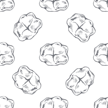 Hand-drawn vector seamless pattern of teeth. Teeth sketch. different types of human teeth. dental care.のイラスト素材