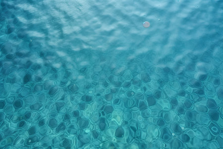 Beautiful azure water in the pool in a photorealistic style. AI generated illustration.の素材