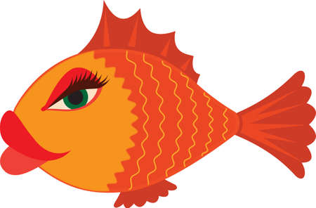 Sexy Cartoon Female Fishのイラスト素材