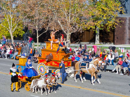 Pasadena, California, USA - January 1, 2010: The Tournament of Roses Parade was broadcasted across the world.のeditorial素材