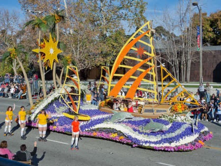 Pasadena, California, USA - January 1, 2010: The Tournament of Roses Parade was televised across the...