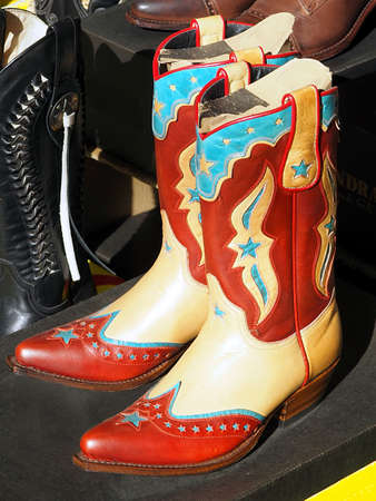 beautiful american country dancing cowgirl bootsの写真素材