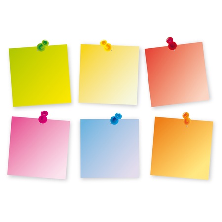 Post-it colors bugのイラスト素材