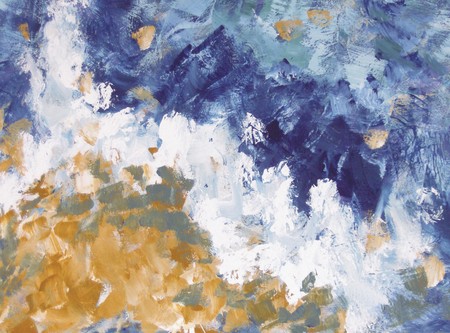 The wave - abstract painting with acrylicsの写真素材