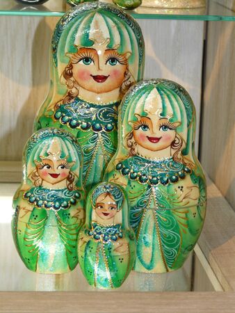 Nice Russian Matryoshka souvenir - nestling dolls, Russiaの写真素材