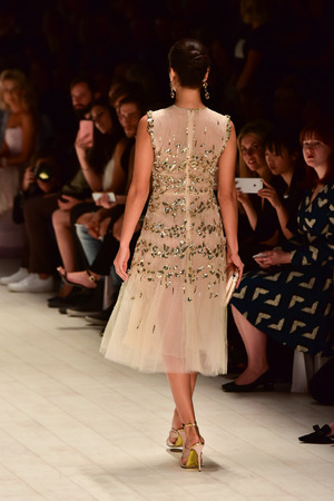 SYDNEY / AUSTRALIA - 20 May: Model walks on runway during Oscar de la Renta collection fashion show...