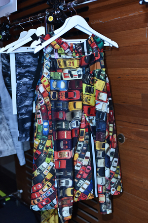 SYDNEY / AUSTRALIA - 20 May: Clothes are ready for models at backstage of House of Cannon fashiob show at Mercedes Benz Fashion Week Australia on 20 May 2016 in Carriageworks Sydneyのeditorial素材