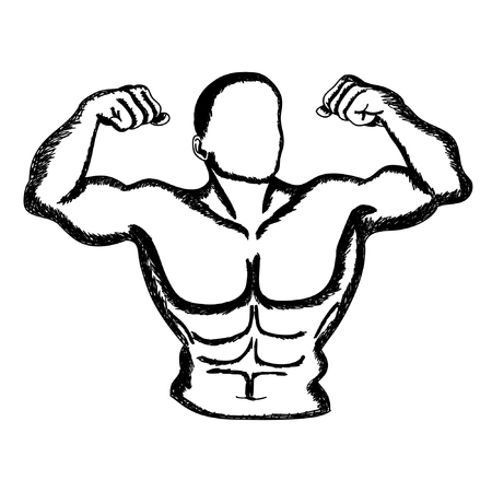 Vector sketch of a man.のイラスト素材