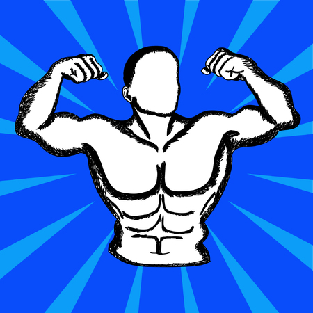 Vector sketch. Icon of a man.のイラスト素材