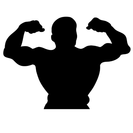 Vector icon of bodybuilding.のイラスト素材