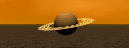 planet saturn yellow