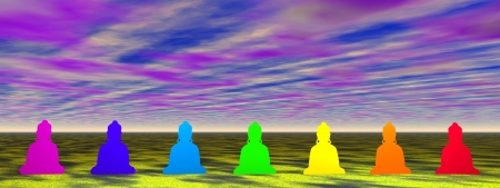 chakra and skyの写真素材