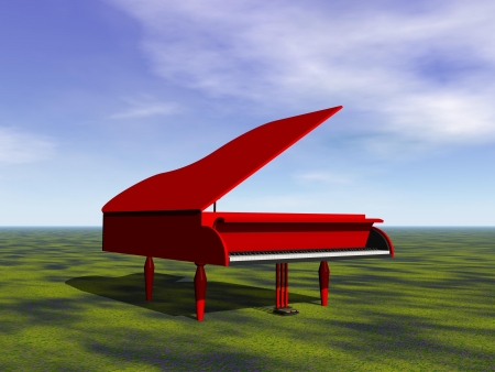 piano redの写真素材