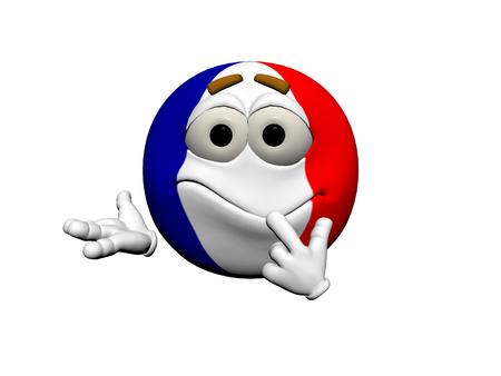 emoticon France blue white blueの写真素材