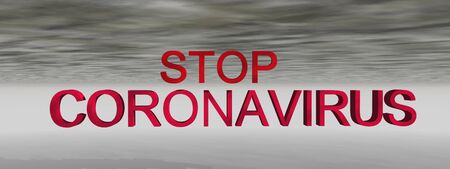 stop coronavirus and sky - 3d rendering