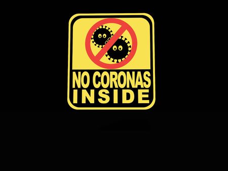 stop coronavirus and white background - 3d rendering