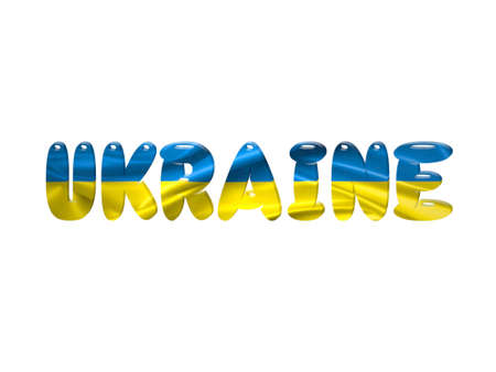 war between russia ukraine on white background - 3d renderingの写真素材