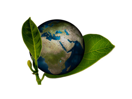 organic word with green leaves on white background - 3d renderingの写真素材