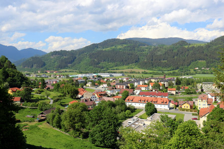 <p>View of the city of Friesach, Carinthia, Europe</p>の写真素材