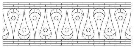 Timeless elegance meets modern versatility in this vintage-inspired black border vector graphic. Seamlessly tile-able and infinitely scalable, add a touch of classic charm to your designs with ease.のイラスト素材