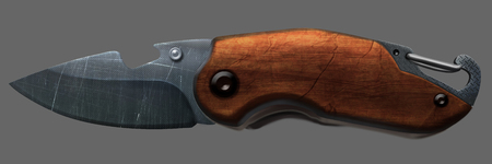 Picture of a knife. Knife for domestic needs. Not a cold steel.の写真素材