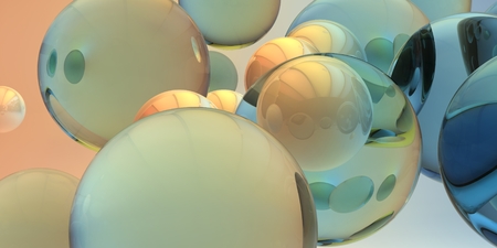 Balls on a background. 3d image.