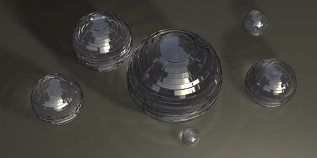 Balls on a background. 3d image. Abstract.の写真素材