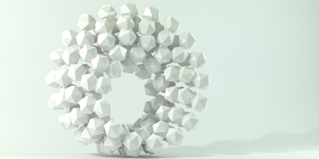 Geometric figure 3d image. Abstract shapes on background. 3d rendering.