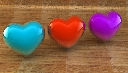 Lovers, Valentine's Day. Symbol of love. 3d image.の写真素材