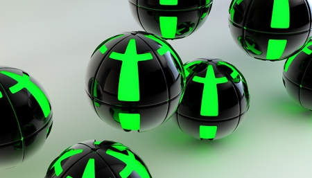 Balls on a background. 3d image. Abstract.の写真素材