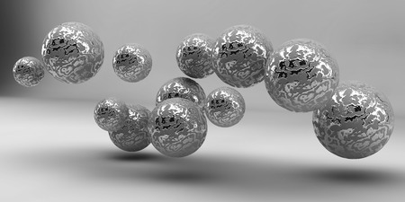 Balls on a background. Abstract. 3D rendering.の写真素材