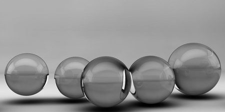 Balls on a background. Abstract. 3D rendering.の写真素材