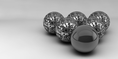 Balls on a background. Abstract. 3D rendering.の写真素材