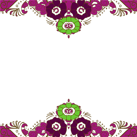 Vector floral multicolored elements for design or background.のイラスト素材