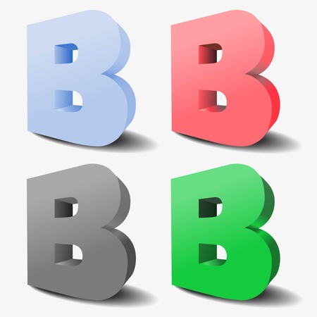 Letter B. Vector image. Color letter. On a white background.のイラスト素材
