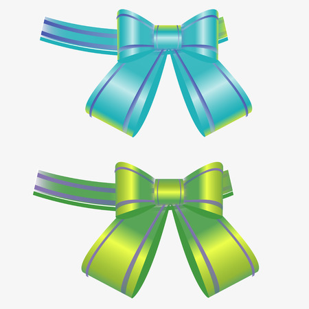 Vector illustration of a bow. Bunch of different colors on isolated background.のイラスト素材