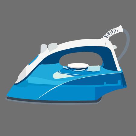 Illustration of an iron. Vector. On a gray background.のイラスト素材