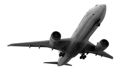 3d illustration, 3d render. 3D image. Airplane, airport,. On a light background.の写真素材