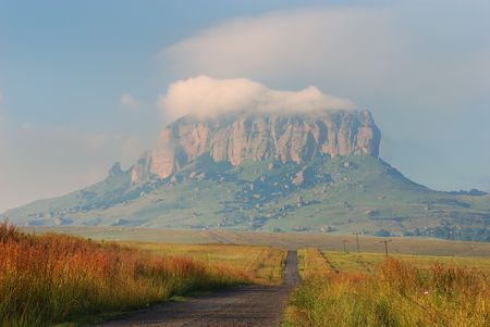 Misty mountainの写真素材